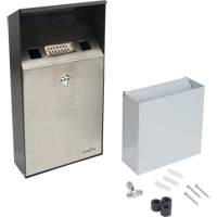 Cendrier, Montage mural, Acier inoxydable, Capacit&eacute; 1 Litre, Hauteur 11-4/5" Dufferin Supply
