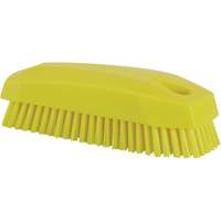 Hand Brush, Stiff Bristles, 5" Long, Yellow Dufferin Supply