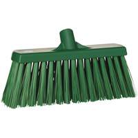 Heavy-Duty Push Broom, Stiff Bristles, 13", Polyester, Green Dufferin Supply