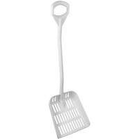 Ergonomic Large Sieve Shovel, 45" Length, Plastic, White Dufferin Supply