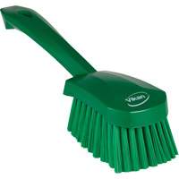Brosse &agrave; r&eacute;curer avec manche court, Soies Doux, Longueur de 10-1/2", Vert Dufferin Supply