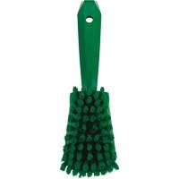 Brosse &agrave; r&eacute;curer avec manche court, Soies Doux, Longueur de 10-1/2", Vert Dufferin Supply