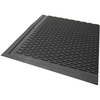 Outdoor Mat, Rubber, Scraper Type, Solid Pattern, 3' x 5', Black JP681 | Dufferin Supply