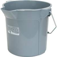 Round Bucket with Pouring Spout, 2.64 US Gal. (10.57 qt.) Capacity, Grey Dufferin Supply