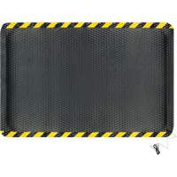 Tapis conductible Hog Heaven, 4' la x 6' lo, 5/8" &eacute;paisseur, Noir/Jaune, Nitrile Dufferin Supply