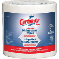 Plus Disinfectant Wipes, 7-9/10" x 5-9/10", 800 Count Dufferin Supply