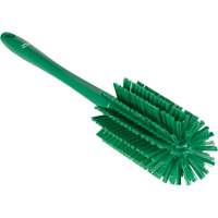 Medium Brush with Handle, Stiff Bristles, 17" Long, Green Dufferin Supply