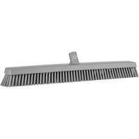 Heavy-Duty Push Broom, Fine/Stiff Bristles, 24", Grey Dufferin Supply