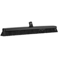 Heavy-Duty Push Broom, Fine/Stiff Bristles, 24", Black Dufferin Supply