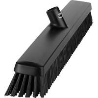 Heavy-Duty Push Broom, Fine/Stiff Bristles, 24", Black Dufferin Supply