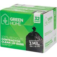 Sacs &agrave; ordures Green Home, Fort, 33" la x 48" lo, 3 mils, Noir, Capacit&eacute; 159 L (42 gal.) Dufferin Supply