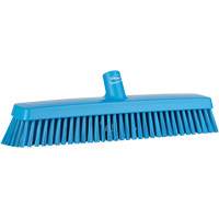 Push Broom Head, Fine/Stiff Bristles, 16-1/2", Polyester/Polypropylene, Blue Dufferin Supply