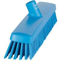 Push Broom Head, Fine/Stiff Bristles, 16-1/2", Polyester/Polypropylene, Blue Dufferin Supply
