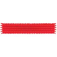 Push Broom Head, Fine/Stiff Bristles, 16-1/2", Polyester/Polypropylene, Red Dufferin Supply
