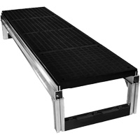 FOUNDATION Smooth Modular Aluminum Work Platform Kit, 18" W x 72" D, 400 lbs. Capacity, All-Welded Dufferin Supply
