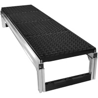 FOUNDATION Diamond-Plate Traction Modular Aluminum Work Platform Kit, 18" W x 72" D, 400 lbs. Capacity, All-Welded Dufferin Supply
