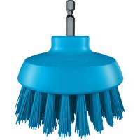 Brosse ronde HyDrive pour perceuse, Soies Tr&egrave;s ferme, Longueur de 3-1/10", Bleu Dufferin Supply