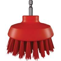 Brosse ronde HyDrive pour perceuse, Soies Tr&egrave;s ferme, Longueur de 3-1/10", Rouge Dufferin Supply