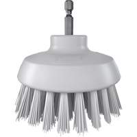 Brosse ronde HyDrive pour perceuse, Soies Tr&egrave;s ferme, Longueur de 3-1/10", Blanc Dufferin Supply