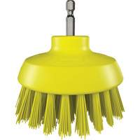 Brosse ronde HyDrive pour perceuse, Soies Tr&egrave;s ferme, Longueur de 3-1/10", Jaune Dufferin Supply