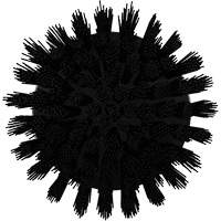 Brosse ronde HyDrive pour perceuse, Soies Tr&egrave;s ferme, Longueur de 3-1/10", Noir Dufferin Supply