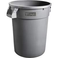 Grey Titan Garbage Container, Plastic, 20 US gal. Dufferin Supply