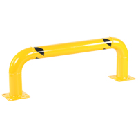 Garde-corps &agrave; profil bas pour rayonnages, 4' la x 1,4' h, Jaune Dufferin Supply
