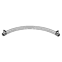 Rail de roulement courb&eacute; sur 90° &agrave; montage sur poutre pour murs-rideaux, 3' lo Dufferin Supply