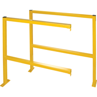 Perimeter Guards - Tubular Style, 48" W x 49-1/2" H, Yellow Dufferin Supply