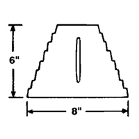 Wheel Chock, 9" x 8" x 6", Black Dufferin Supply