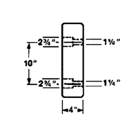 Butoirs de quai en caoutchouc moul&eacute;s, Caoutchouc, 18" la x 4" p x 18" h Dufferin Supply