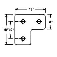 Butoirs de quai en caoutchouc moul&eacute;s, Caoutchouc, 18" la x 4" p x 18" h Dufferin Supply