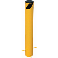 Pour-In-Place Bollards, Steel, 35" H x 5-9/16" W, Yellow Dufferin Supply