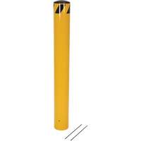Pour-In-Place Bollards, Steel, 48-1/2" H x 5-9/16" W, Yellow Dufferin Supply