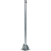 Fold-Down Bollards, Steel, 42" H x 1-3/4" W, Silver Dufferin Supply