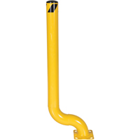Offset Bollard, Steel, 54" H x 4-1/2" W, Yellow Dufferin Supply