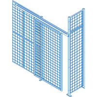 Composantes pour partitions & cloisons grillag&eacute;es - Portes coulissantes, 4' la x 8' h Dufferin Supply