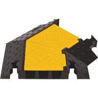 Protecteur de c&acirc;ble robuste &agrave; 3 canaux Yellow Jacket, virage &agrave; droite Dufferin Supply