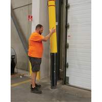 Polyethylene Bollard Cover, 6-5/8" Dia. x 60" L, Red/Yellow Dufferin Supply