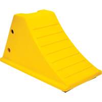 Cales de roue avec surface antid&eacute;rapante en caoutchouc, Polyur&eacute;thane, Jaune, 11-1/4" la x 21" p x 12-1/4" h Dufferin Supply