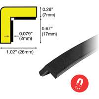 Magnetic E Profile Magnetic 1M Corner Protection Bumper Guard Dufferin Supply