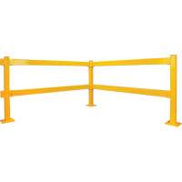 Lift-Out Guard Rail, Steel, 3' L x 4" H, Safety Yellow Dufferin Supply