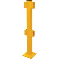 In-Line Post for Light-Duty Guard Rails, Steel, 42" H, Safety Yellow Dufferin Supply
