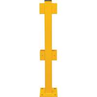 In-Line Post for Light-Duty Guard Rails, Steel, 42" H, Safety Yellow Dufferin Supply
