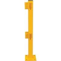 Corner Post for Light-Duty Guard Rails, Steel, 42" H, Safety Yellow Dufferin Supply