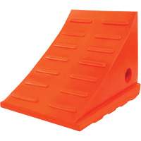 35 Ton General Purpose Wheel Chock, Urethane, Orange Dufferin Supply