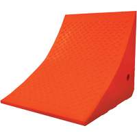 70 Ton Large Equipment Wheel Chock, Urethane, Orange Dufferin Supply