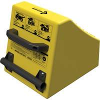 Checkers Safety Heavy-Duty Ultra Class Mining Wheel Chock, HDPE, Yellow, 14-1/2" W x 17-1/2" D x 16" H Dufferin Supply