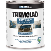 Tremclad&reg; Water-Based Rust Paint, 946 ml, Can, Black Dufferin Supply