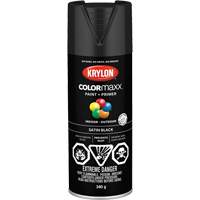 Appr&ecirc;t + peinture COLORmaxx, Noir, Semi-mat, 12 oz, Canette a&eacute;rosol Dufferin Supply